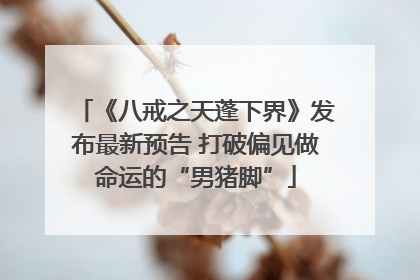 《八戒之天蓬下界》发布最新预告 打破偏见做命运的“男猪脚”