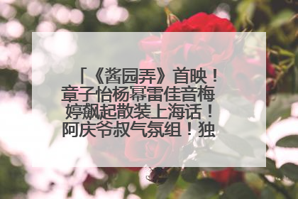 《酱园弄》首映！章子怡杨幂雷佳音梅婷飙起散装上海话！阿庆爷叔气氛组！独独没见他……