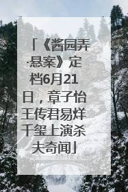 《酱园弄·悬案》定档6月21日，章子怡王传君易烊千玺上演杀夫奇闻