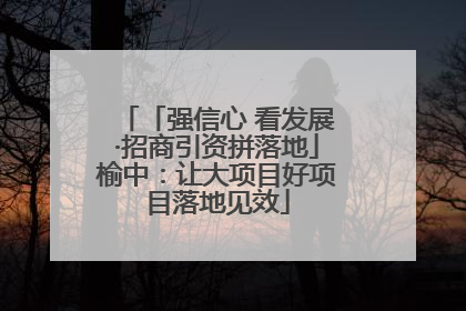 「强信心 看发展·招商引资拼落地」榆中：让大项目好项目落地见效