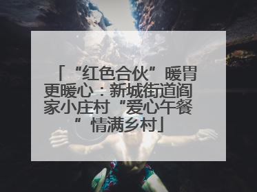“红色合伙”暖胃更暖心：新城街道阎家小庄村“爱心午餐”情满乡村