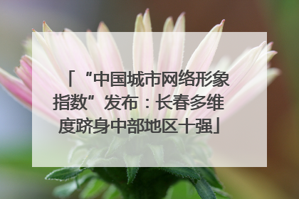 “中国城市网络形象指数”发布：长春多维度跻身中部地区十强