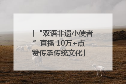 “双语非遗小使者”直播 10万+点赞传承传统文化