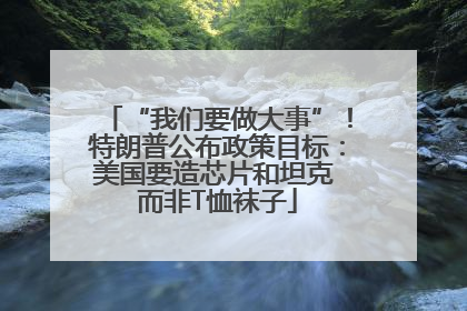 “我们要做大事”！特朗普公布政策目标：美国要造芯片和坦克 而非T恤袜子