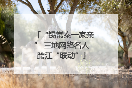 “锡常泰一家亲” 三地网络名人跨江“联动”