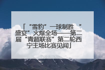 “雪豹”一球制胜 “盛宴”火爆全场——第二届“青超联赛”第二轮西宁主场比赛见闻