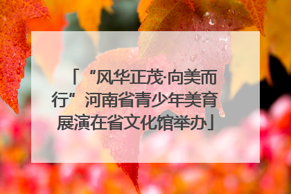 “风华正茂·向美而行”河南省青少年美育展演在省文化馆举办