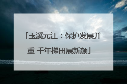 玉溪元江：保护发展并重 千年梯田展新颜