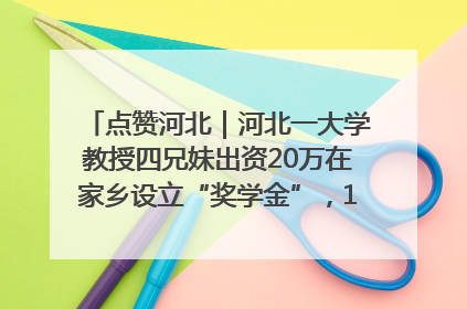 点赞河北｜河北一大学教授四兄妹出资20万在家乡设立“奖学金”，13年为320名农村学生种下“希望的种子”