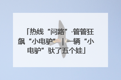 热线“问路”·管管狂飙“小电驴”｜一辆“小电驴”驮了五个娃