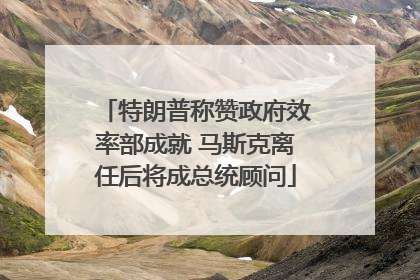 特朗普称赞政府效率部成就 马斯克离任后将成总统顾问