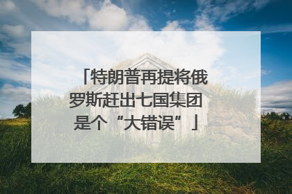 特朗普再提将俄罗斯赶出七国集团是个“大错误”