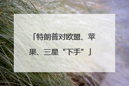特朗普对欧盟、苹果、三星“下手”