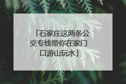 石家庄这两条公交专线带你在家门口游山玩水