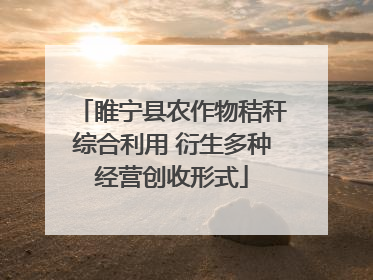 睢宁县农作物秸秆综合利用 衍生多种经营创收形式