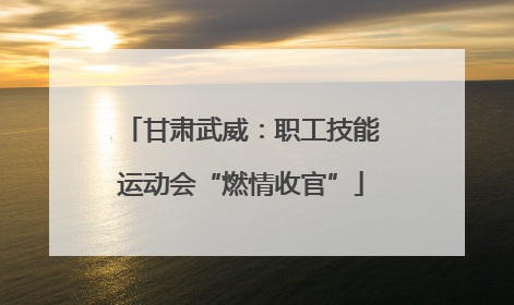 甘肃武威：职工技能运动会“燃情收官”