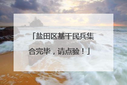 盐田区基干民兵集合完毕，请点验！