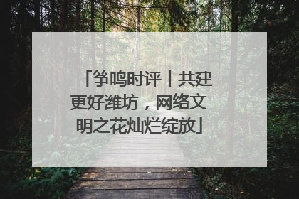 筝鸣时评丨共建更好潍坊，网络文明之花灿烂绽放