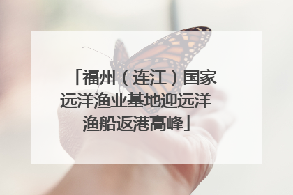 福州（连江）国家远洋渔业基地迎远洋渔船返港高峰
