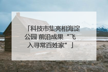 科技市集亮相海淀公园 前沿成果“飞入寻常百姓家”