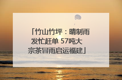 竹山竹坪：晴制雨发忙赶单 57吨大宗茶冒雨启运福建