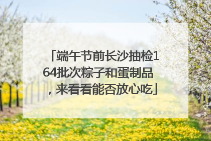 端午节前长沙抽检164批次粽子和蛋制品，来看看能否放心吃