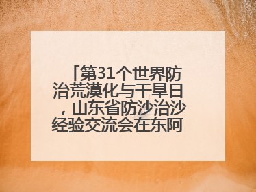 第31个世界防治荒漠化与干旱日，山东省防沙治沙经验交流会在东阿县举办