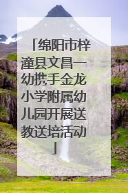 绵阳市梓潼县文昌一幼携手金龙小学附属幼儿园开展送教送培活动