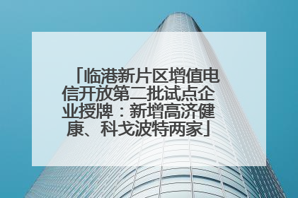 临港新片区增值电信开放第二批试点企业授牌：新增高济健康、科戈波特两家