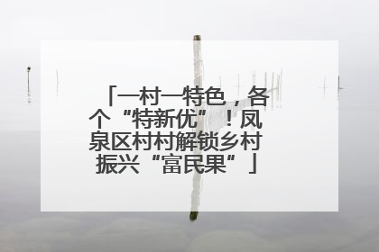 一村一特色，各个“特新优”！凤泉区村村解锁乡村振兴“富民果”