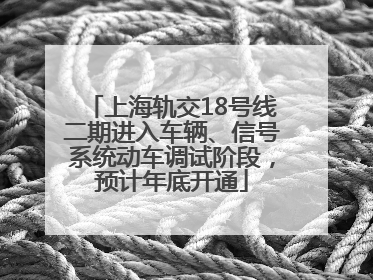 上海轨交18号线二期进入车辆、信号系统动车调试阶段，预计年底开通