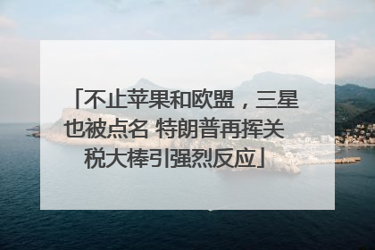 不止苹果和欧盟，三星也被点名 特朗普再挥关税大棒引强烈反应