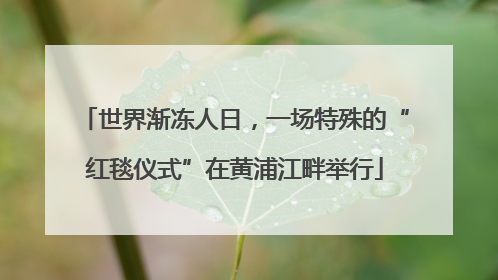 世界渐冻人日，一场特殊的“红毯仪式”在黄浦江畔举行