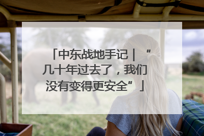 中东战地手记｜“几十年过去了，我们没有变得更安全”