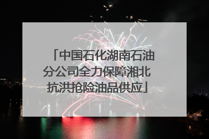 中国石化湖南石油分公司全力保障湘北抗洪抢险油品供应