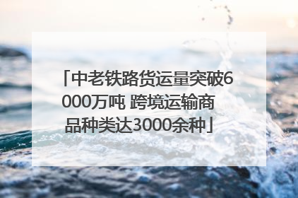 中老铁路货运量突破6000万吨 跨境运输商品种类达3000余种