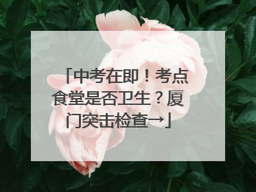 中考在即！考点食堂是否卫生？厦门突击检查→