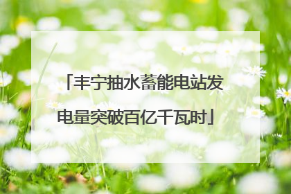 丰宁抽水蓄能电站发电量突破百亿千瓦时