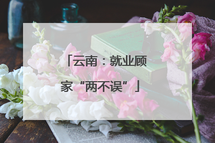 云南：就业顾家“两不误”