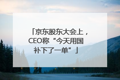 京东股东大会上，CEO称“今天用国补下了一单”