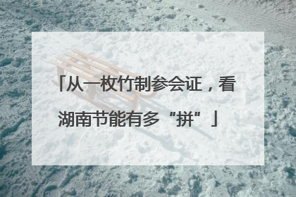从一枚竹制参会证，看湖南节能有多“拼”