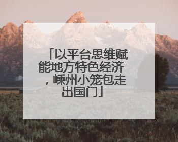 以平台思维赋能地方特色经济，嵊州小笼包走出国门