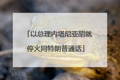 以总理内塔尼亚胡就停火同特朗普通话