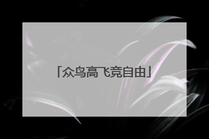 众鸟高飞竞自由