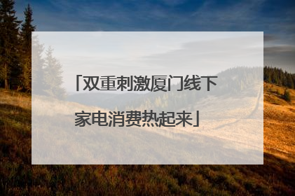 双重刺激厦门线下家电消费热起来