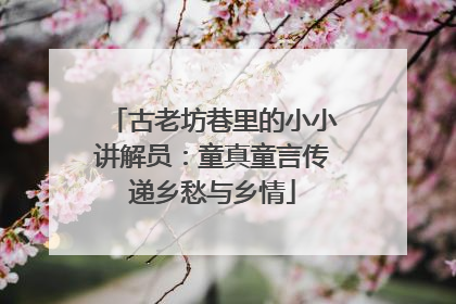 古老坊巷里的小小讲解员：童真童言传递乡愁与乡情