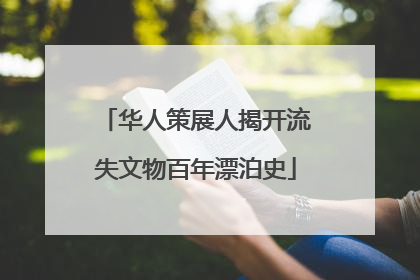 华人策展人揭开流失文物百年漂泊史