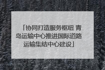 协同打造服务枢纽 青岛运输中心推进国际道路运输集结中心建设