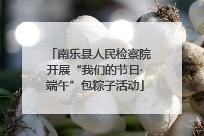 南乐县人民检察院开展“我们的节日·端午”包粽子活动