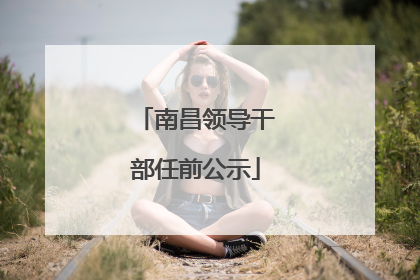 南昌领导干部任前公示